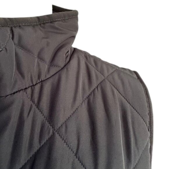 J. CREW Women's Quilted Puffer Vest Black Full Gold Zip Size Large NWT - Picture 3 of 11
